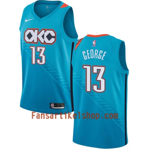 Oklahoma City Thunder Trikot Paul George 13 2018-19 Nike City Edition Blau Swingman - Herren Oklahoma City Thunder Trikot Paul George 13 2018-19 Nike City Edition Blau Swingman - Herren